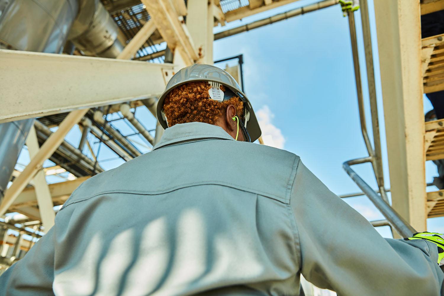 Oil and gas worker in UltraSoft shirt.