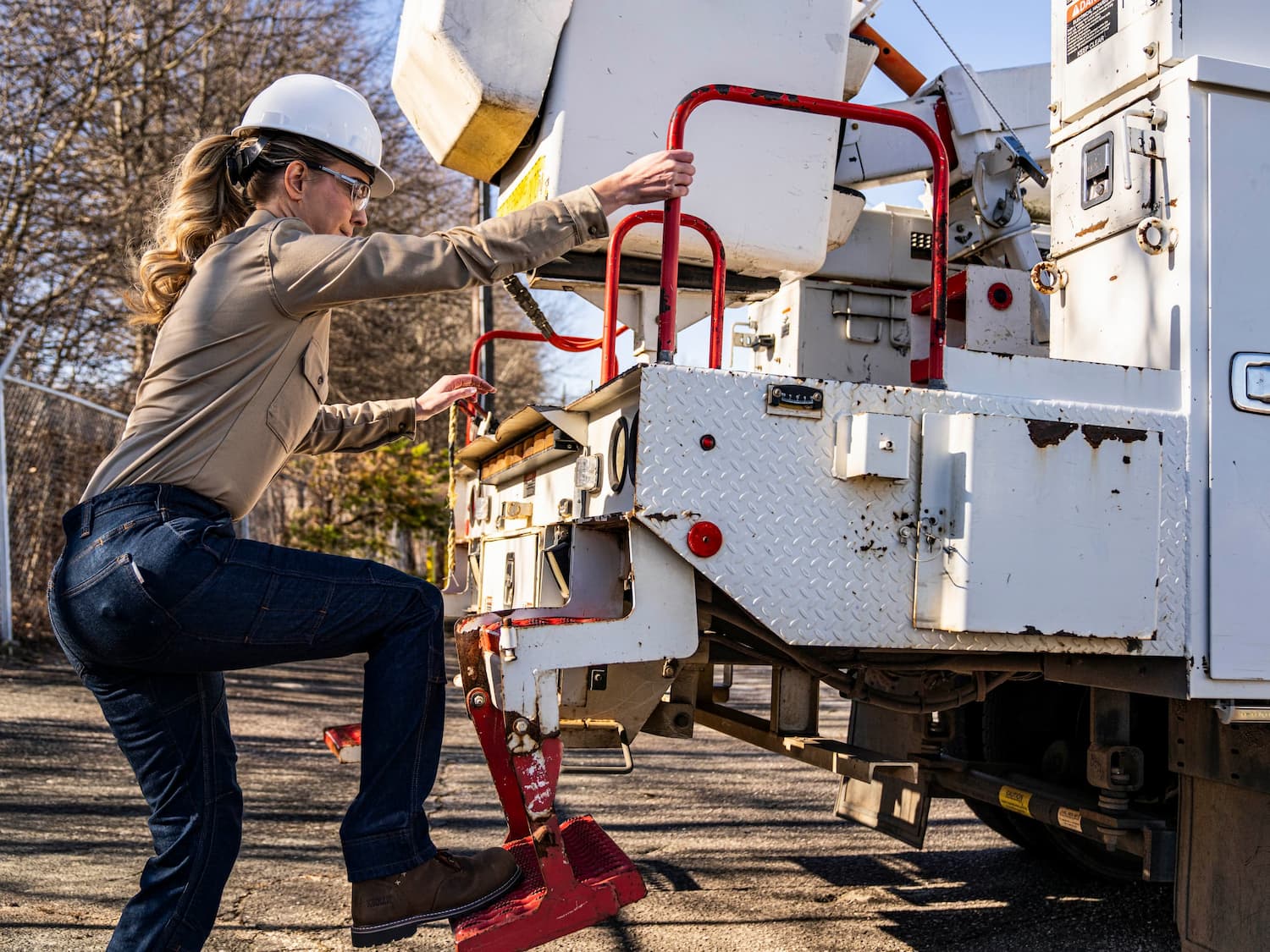 Women At Work Westex UltraSoft shirt and Dovetail Workwear denim.